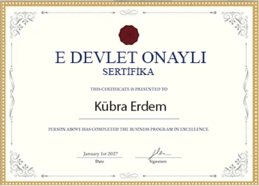 e devlet sertifikası